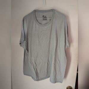 Lot Of 3 Hanes Gray Short Sleeve Tee Classic Crew Neck